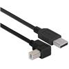 直角型 USB 线缆组件-黑色