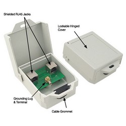 户外10/100 Base-T 24V PoE 5类浪涌保护器（避雷器）  - 屏蔽式RJ45插座的图片