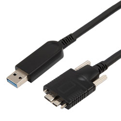 USB 3.0有源光缆(AOC)，A公至Micro B公带锁紧螺丝，拖链，10米的图片