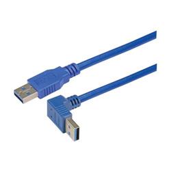 USB 3.0直角型线缆组件，上出线A型/直通A型连接器，1米的图片