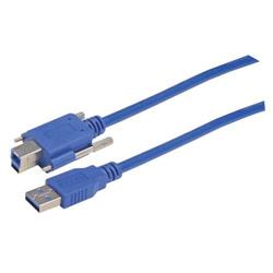 USB 3.0线缆，带翼形螺丝B型/A型，1米的图片