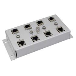 室内4端口10/100/1000 Base-T气体管6类浪涌保护器（避雷器） - RJ45的图片