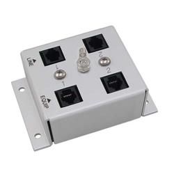 室内级双线电话/DSL/T1避雷器与浪涌保护器，高功率，RJ11插座的图片