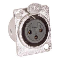 XLR 3针焊接连接器，母头的图片