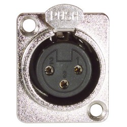 XLR 3针焊接连接器，母头的图片