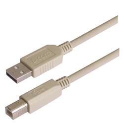 USB 2.0 特优型线缆组件, A 型公头 / B 型公头, 3.0m, 浅灰色的图片