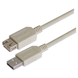 USB 2.0 特优型线缆组件, A 型公头 / A 型母头, 3.0m, 浅灰色的图片