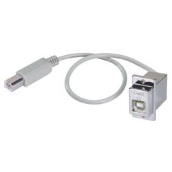 USB B型耦合器，穿壁式母头/公头，12.0in/30.5cm的图片