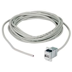 USB 2.0 特优型线缆组件, A 型母头面板安装耦合器 / 无端接, 5.0m, 浅灰色的图片