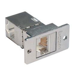 超6类屏蔽直角型RJ45耦合器（8×8），优良型面板安装耦合器套件的图片
