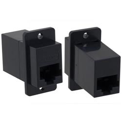 水晶头母座耦合器，RJ45（8×8K），3类，直连布线，30µ，黑的图片
