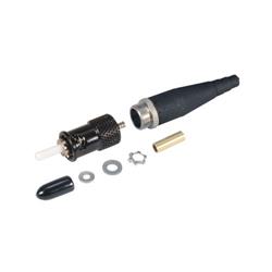 加固型商用现货（COTS）ST连接器，单模，锁定式，镀镍黄铜，用于3毫米光纤的图片