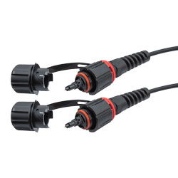 IP68 ODVA 兼容 MPO UPC 公头到 IP68 ODVA 兼容 MPO UPC 公头，12 芯光纤，OM4 5mm LSZH 户外级，10M 光缆组件的图片
