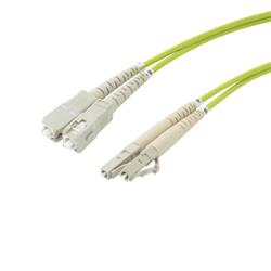 OM5 50/125 多模光纤光缆，双 SC / 双 LC，1.0m，低烟无卤Zipcord 护套的图片