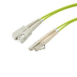 OM5 50/125 多模光纤光缆，双 SC / 双 LC，5.0m，低烟无卤Zipcord 护套的图片