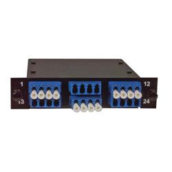 光纤盒，带2个MPO-12公头和24个LC端口，OS1（9/125单模光纤）的图片