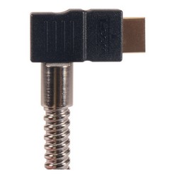 带以太网功能直角型金属铠装HDMI 线缆，公头/公头，5米的图片