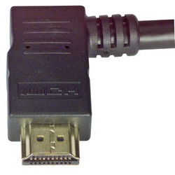 具有以太网功能的高速HDMI 线缆，公头/公头直角式向右出线，0.5m的图片