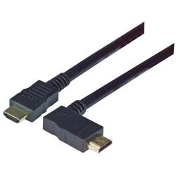 具有以太网功能的低烟无卤高速HDMI 线缆，公头/公头直角式向右出线，1.0m的图片