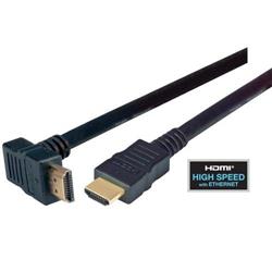 具有以太网功能的低烟无卤高速HDMI 线缆，公头/公头直角式向上出线，1.0m的图片