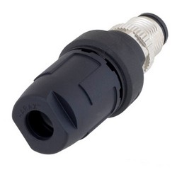 M12 4针A编码现场端接公头连接器，17~20AWG的图片