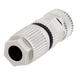 屏蔽M12 4针D编码现场端接母头连接器的图片