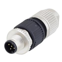 M12 5针A编码现场端接公头连接器，20~22AWG的图片