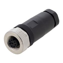 M12 8 Pin A-Code Female Field Termination Connector, 24-20AWG的图片