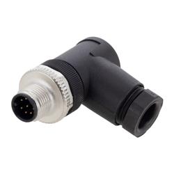 M12 8 Pin A-Code Male Right Angle Field Termination Connector, 24-20AWG的图片