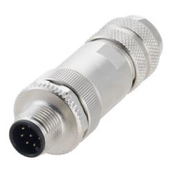 Shielded M12 8 Pin A-Code Male Field Termination Connector, 24-20AWG的图片