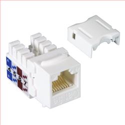 超5类Keystone插座，110/RJ45 EIA568A/B，白色的图片