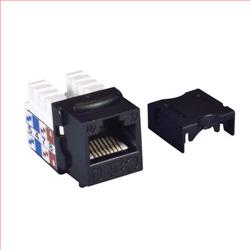 6 类 Keystone 插座, 110 / RJ45 EIA568A/B    黑色的图片
