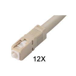 12芯光纤带，MPO公头/12条SC扇出，OM2 50/125多模，OFNR护套，橙，1米的图片