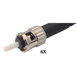 6芯光纤带，MPO公头/6条ST扇出，OM2 50/125多模，OFNR护套，橙，1米的图片