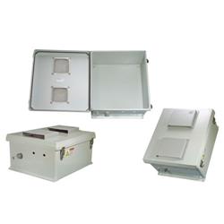 通风防风雨NEMA 3R外壳，18.0in/45.7cm x 16.0in/40.4cm x 8.0in/20.3cm的图片