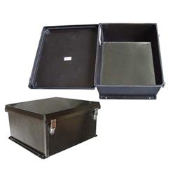 18×16×8英寸（45.7×40.6×20.3厘米）UL®认证NEMA-4X级防风雨接线盒，黑，带空白铝制安装板的图片
