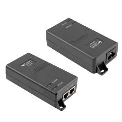 PoE +中跨注入器，1端口以太网供电，10 Gbps，CAT 6a或7，UL，802.3at认证，53伏特，32瓦电源的图片
