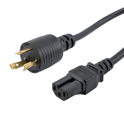 NEMA L6-20P/C15电源线，15A，250V，3英尺（0.9米）的图片