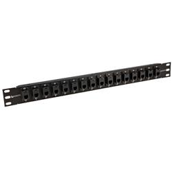 1.75英寸（4.4厘米）16端口配线架，RJ45（8×8），直连导通，有键的的图片