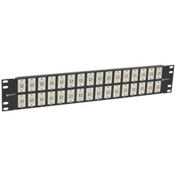3.5英寸（8.9厘米）32端口配线架，USB B型/A型Keystone耦合器，屏蔽的图片