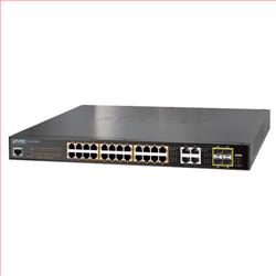 托管式交换机，24个10/100/1000T 802.3at PoE端口，4个千兆级TP/SFP Combo端口，220W的图片