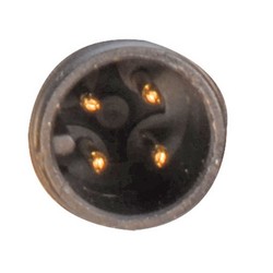 M12 4针A编码公头插座，IP69K级，后端安装式，带0.3米导线的图片