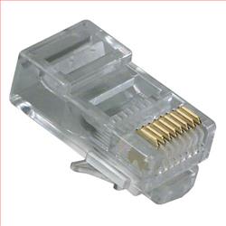 水晶头，RJ45（8x8）（带定位键），100个/袋的图片