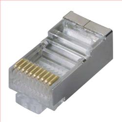 水晶头，RJ50（10x10）屏蔽式，用于绞合导线，100个/袋的图片