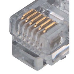 水晶头，RJ12（6x6），圆形或扁平线缆，100个/袋的图片