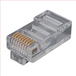 水晶头，RJ45（8×8），扁平线或圆线，100件/袋的图片