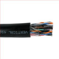 Cat5e, Outdoor Direct Burial  PE Jacket, 25-Pair, Solid 24 AWG, 1,000ft, Black的图片