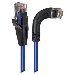 6类直角型RJ45以太网跳线，直通/直角右出线，蓝，5英尺（1.5米）的图片