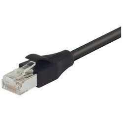 屏蔽6类线缆，RJ45/RJ45，PVC护套，黑，1英尺（0.3米）的图片