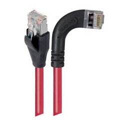 超5类屏蔽直角型跳线，右出线/直通，红，1英尺（0.3米）的图片